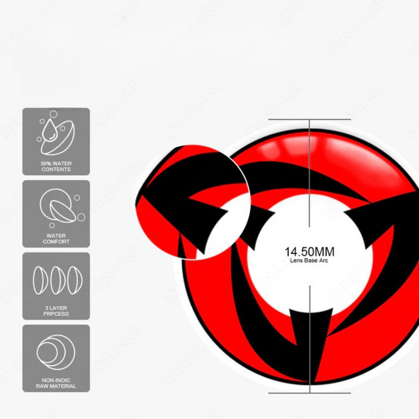 Kakashi sharingan by Gemineye - cosplay cosmetic case(yearly)