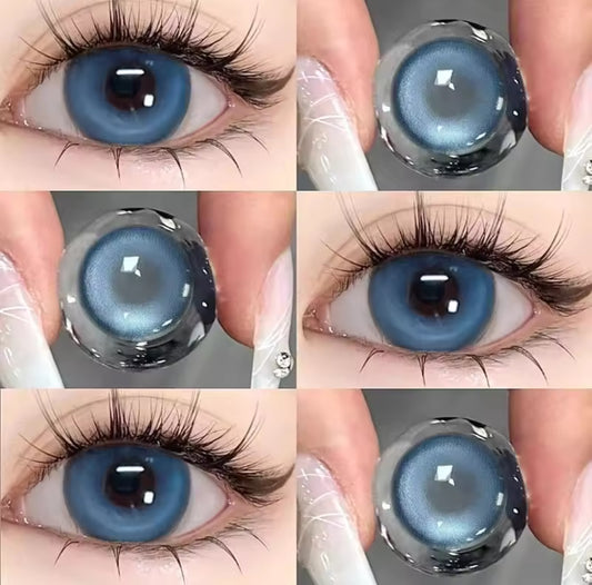 Bubble blue by Gemineye-contact lens kit(yearly)